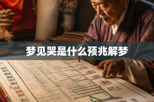 梦见哭是什么预兆解梦 梦见哭是什么预兆解梦