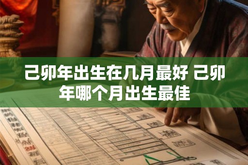 己卯年出生在几月最好 己卯年哪个月出生最佳