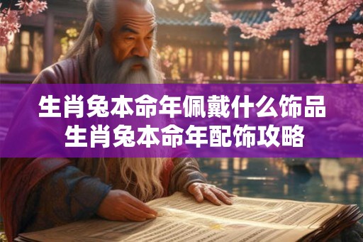 生肖兔本命年佩戴什么饰品 生肖兔本命年配饰攻略