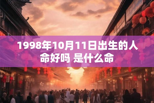 1998年10月11日出生的人命好吗 是什么命