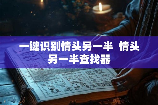 一键识别情头另一半  情头另一半查找器