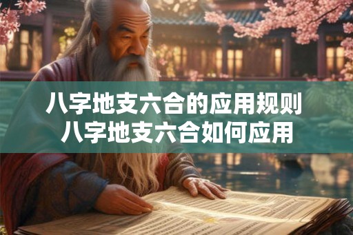 八字地支六合的应用规则 八字地支六合如何应用