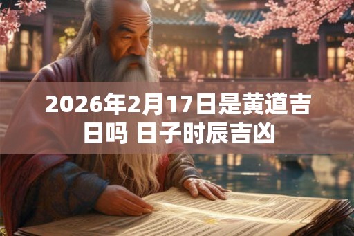 2026年2月17日是黄道吉日吗 日子时辰吉凶