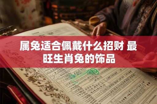 属兔适合佩戴什么招财 最旺生肖兔的饰品