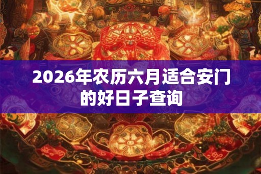 2026年农历六月适合安门的好日子查询