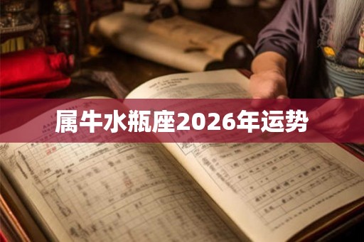 属牛水瓶座2026年运势