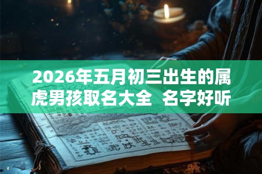 2026年五月初三出生的属虎男孩取名大全  名字好听的