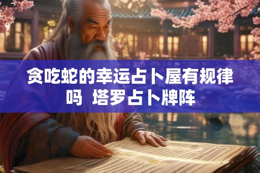 贪吃蛇的幸运占卜屋有规律吗  塔罗占卜牌阵