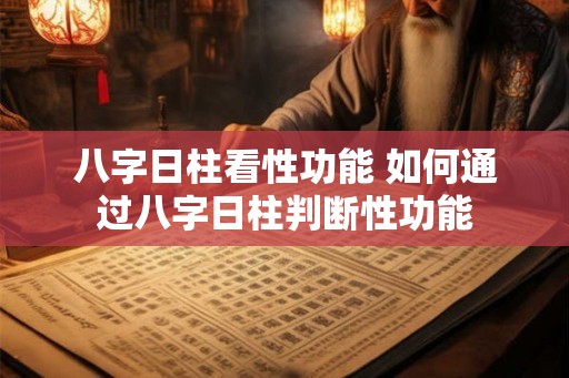 八字日柱看性功能 如何通过八字日柱判断性功能