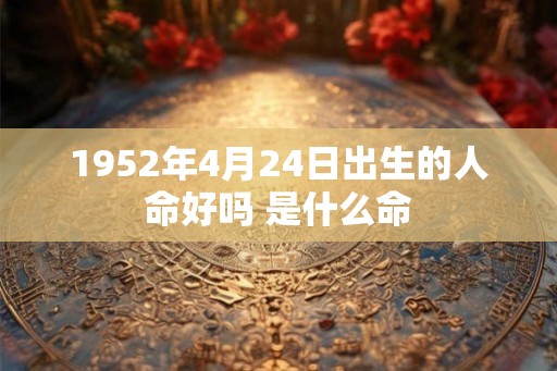 1952年4月24日出生的人命好吗 是什么命 1952年4月24日出生的人命好吗 是什么命