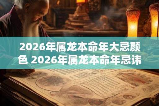 2026年属龙本命年大忌颜色 2026年属龙本命年忌讳用什么颜色