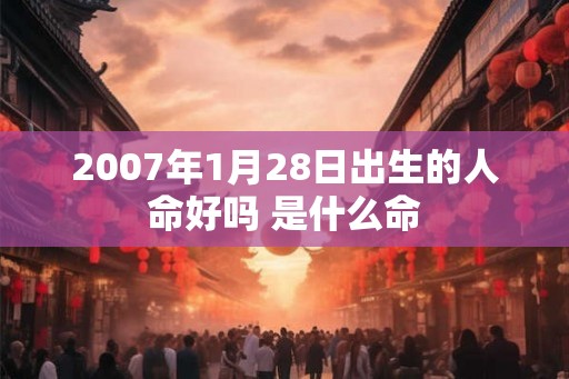 2007年1月28日出生的人命好吗 是什么命