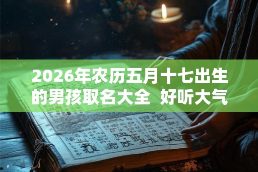 2026年农历五月十七出生的男孩取名大全 好听大气的名字 2026年农历五月十七出生的男孩取名大全 好听大气的名字