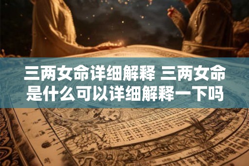 三两女命详细解释 三两女命是什么可以详细解释一下吗