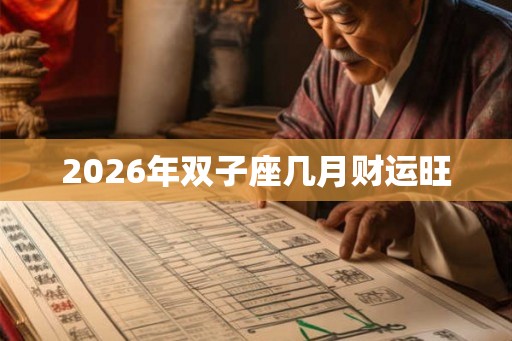 2026年双子座几月财运旺