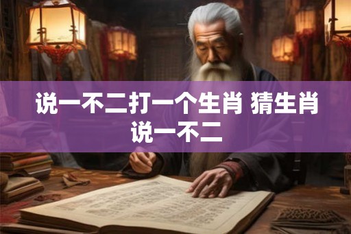 说一不二打一个生肖 猜生肖说一不二 说一不二打一个生肖 猜生肖说一不二