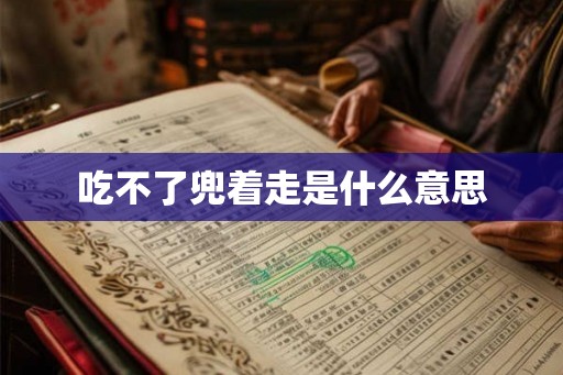 吃不了兜着走是什么意思 吃不了兜着走是什么意思