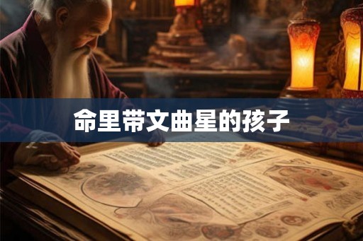 命里带文曲星的孩子
