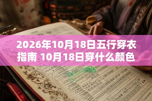 2026年10月18日五行穿衣指南 10月18日穿什么颜色衣服 2026年10月18日五行穿衣指南 10月18日穿什么颜色衣服