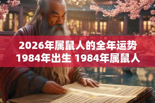 2026年属鼠人的全年运势1984年出生 1984年属鼠人2026年运势如何 2026年属鼠人的全年运势1984年出生 1984年属鼠人2026年运势如何