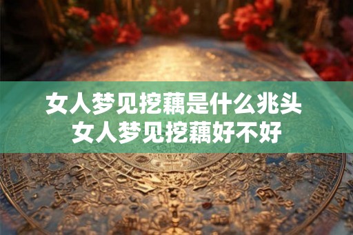女人梦见挖藕是什么兆头 女人梦见挖藕好不好