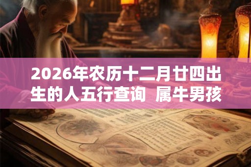 2026年农历十二月廿四出生的人五行查询 属牛男孩取名 2026年农历十二月廿四出生的人五行查询 属牛男孩取名