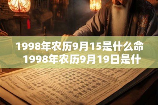 1998年农历9月15是什么命  1998年农历9月19日是什么命