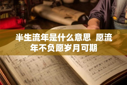 半生流年是什么意思 愿流年不负愿岁月可期 半生流年是什么意思 愿流年不负愿岁月可期