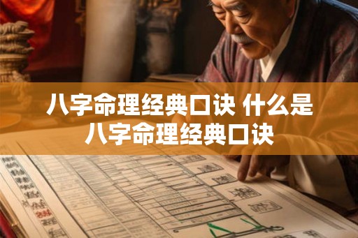 八字命理经典口诀 什么是八字命理经典口诀 八字命理经典口诀 什么是八字命理经典口诀