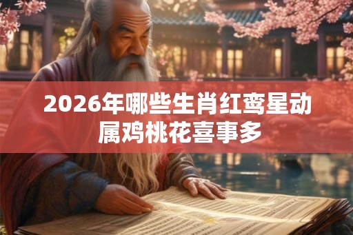 2026年哪些生肖红鸾星动 属鸡桃花喜事多
