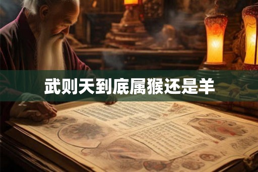 武则天到底属猴还是羊