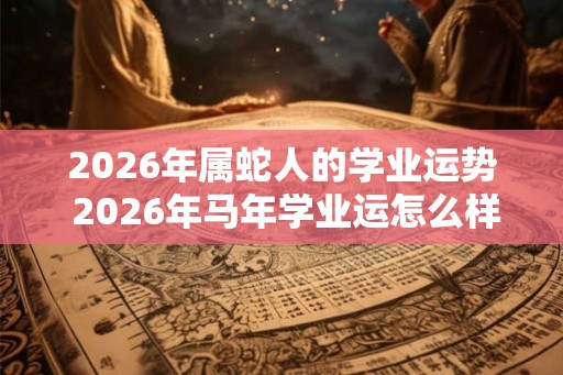 2026年属蛇人的学业运势 2026年马年学业运怎么样