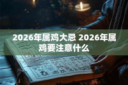 2026年属鸡大忌 2026年属鸡要注意什么