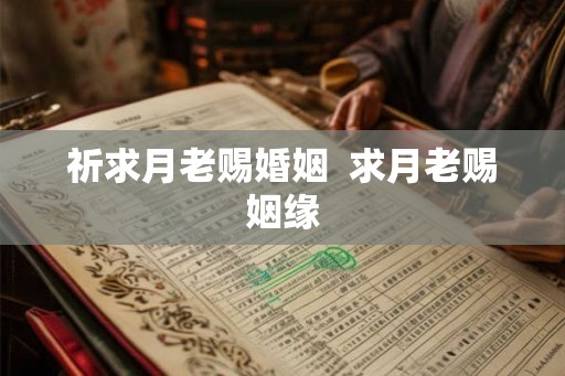 祈求月老赐婚姻  求月老赐姻缘
