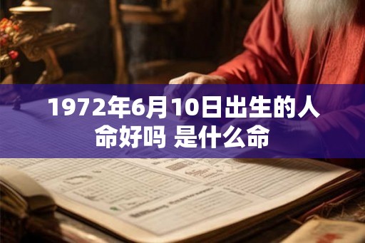 1972年6月10日出生的人命好吗 是什么命