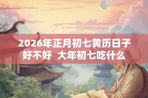 2026年正月初七黄历日子好不好  大年初七吃什么