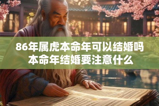 86年属虎本命年可以结婚吗 本命年结婚要注意什么 86年属虎本命年可以结婚吗 本命年结婚要注意什么