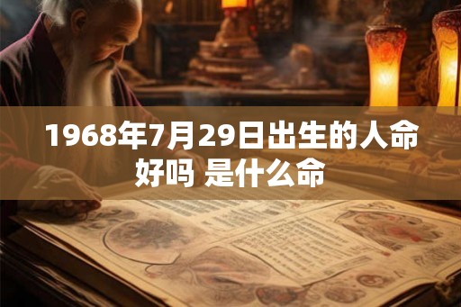1968年7月29日出生的人命好吗 是什么命 1968年7月29日出生的人命好吗 是什么命