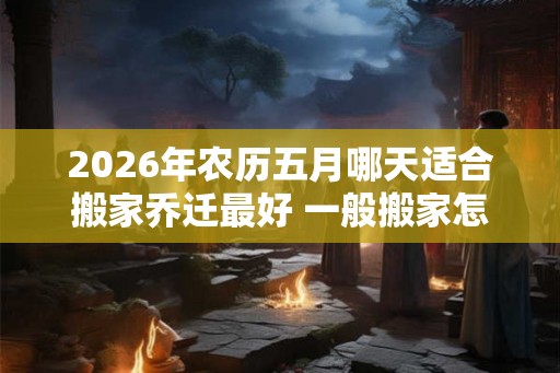 2026年农历五月哪天适合搬家乔迁最好 一般搬家怎么选日子