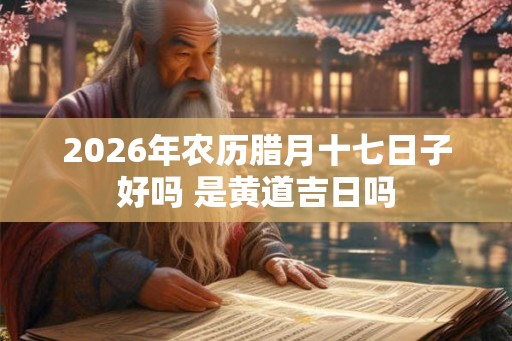 2026年农历腊月十七日子好吗 是黄道吉日吗