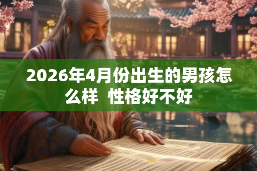 2026年4月份出生的男孩怎么样  性格好不好