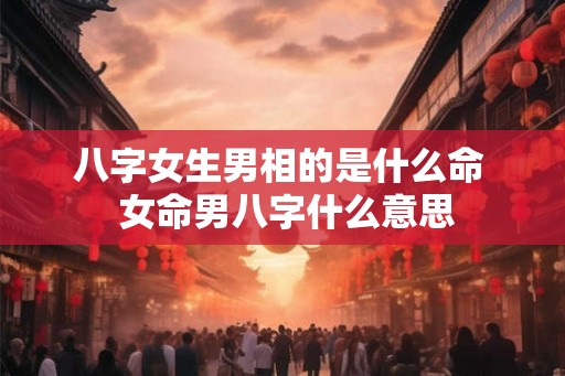 八字女生男相的是什么命  女命男八字什么意思