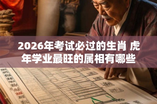2026年考试必过的生肖 虎年学业最旺的属相有哪些 2026年考试必过的生肖 虎年学业最旺的属相有哪些