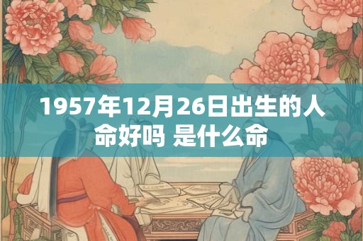 1957年12月26日出生的人命好吗 是什么命