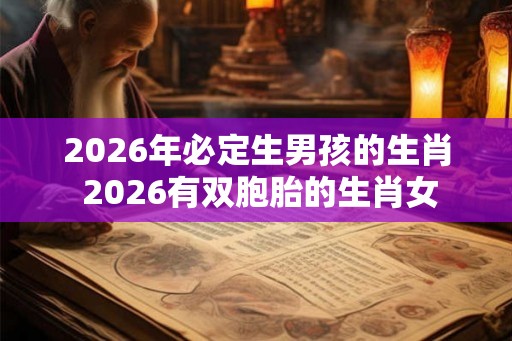 2026年必定生男孩的生肖 2026有双胞胎的生肖女