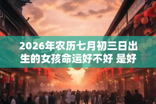 2026年农历七月初三日出生的女孩命运好不好 是好命人吗