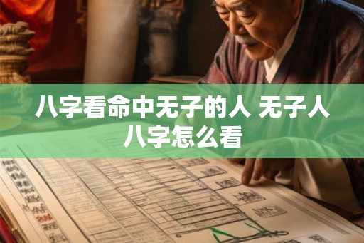 八字看命中无子的人 无子人八字怎么看
