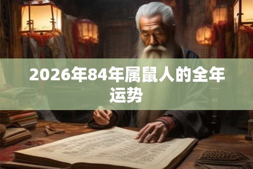 2026年84年属鼠人的全年运势
