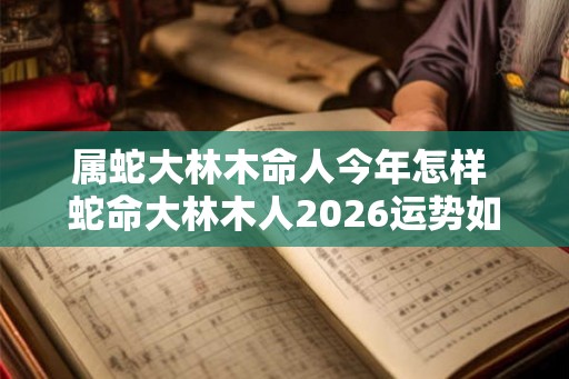 属蛇大林木命人今年怎样 蛇命大林木人2026运势如何 属蛇大林木命人今年怎样 蛇命大林木人2026运势如何