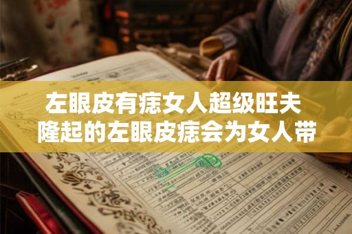 左眼皮有痣女人超级旺夫 隆起的左眼皮痣会为女人带来好运吗